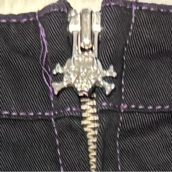 Vintage Tripp NYC Purple Plaid Mini Skirt Y2K Size Large - Picture 5 of 9